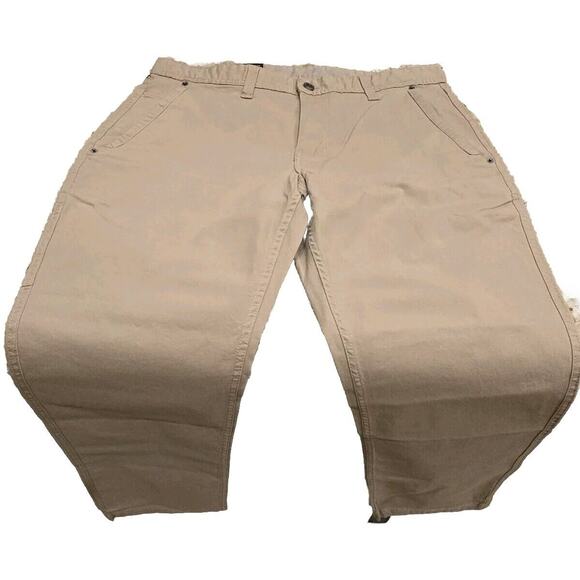Eddie Bauer Men’s S 34x30 Durable Two-Way Stretch Canvas Utility Pants Tan NEW - Picture 1 of 5